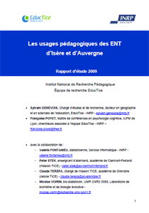 Les usages pédagogiques des ENT d’Isère et d’Auvergne